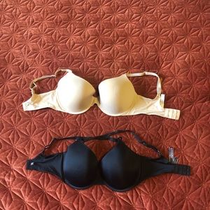 Victoria Secrets bras. Black and Beige 32 DDD